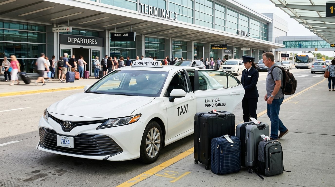 Airport Taxi Terminal Transfer with Luggage
